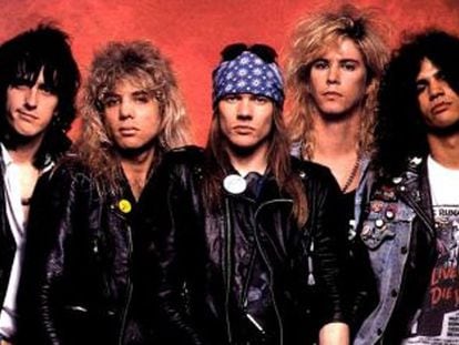 La formación original de Guns N'Roses.