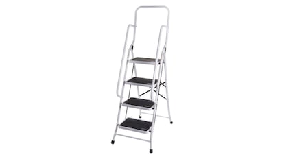 Escalera Plegable con 3 Peldaños Antideslizantes Anchos y Remaches