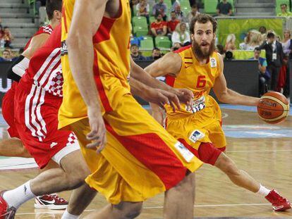 Sergio Rodríguez, en el partido ante Croacia.