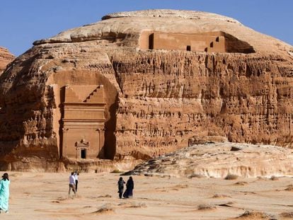 Madain Saleh, declarado patrimonio mundial por la UNESCO, en Al Ula (Arabia Saudí), el pasado febrero.