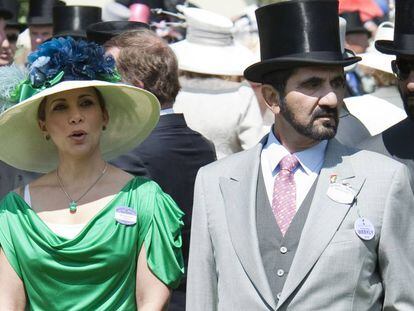 Mohamed bin Rashid Al Maktum y la princesa Haya, en Ascot, en 2010.