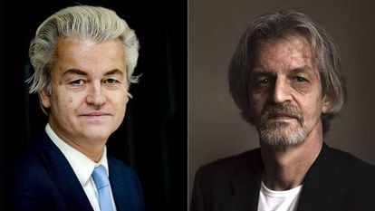 Geert Wilders (i) y su hermano Paul, nueve años mayor que él