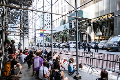 Protestas por la muerte de George Floyd en Nueva York, frente a la torre Trump, el pasado 5 de julio.