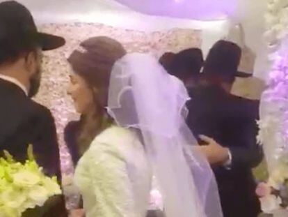 Captura de vídeo del casamiento celebrado en Buenos Aires el pasado miércoles.