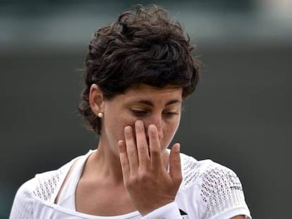 Carla Su&aacute;rez, durante el partido contra Venus.