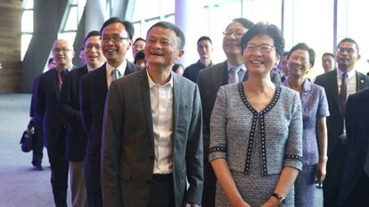 Jack Ma en la sede de Alibaba en Hangzhou, China