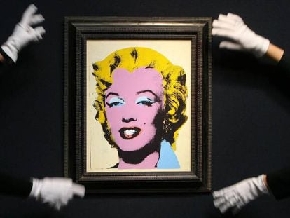 Retrato de Marilyn Monroe por Andy Warhol.