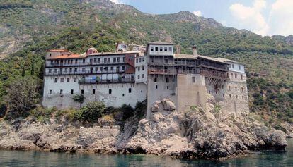 El monasterio de Gregoriou, en la pen&iacute;nsula del Monte Athos.