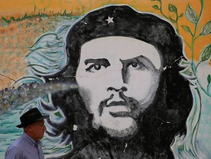 Retrato de Ernesto Che Guevara en Vallegrande, Santa Cruz, Bolivia.