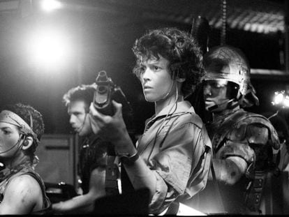 En la imagen, la actriz Sigourney Weaver como la teniente Ripley.