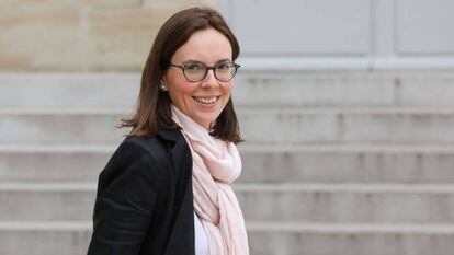 La ministra francesa para Asuntos Europeos, Amélie de Montchalin, sale del Elíseo el pasado 12 de junio. 