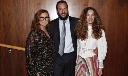 Francesca Thyssen, Borja Thyssen y Blanca Cuesta en el Museo Thyssen-Bornemisza de Madrid el 26 de febrero de 2019.