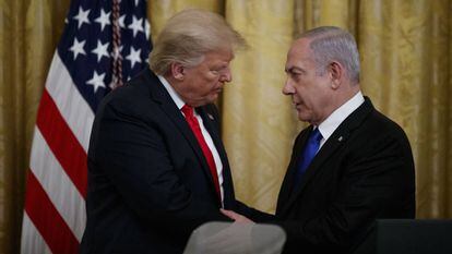 Donald Trump y Benjamin Netanyahu, el pasado 28 de enero en la Casa Blanca.