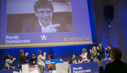 Carles Puigdemont, aquest dissabte, en el missatge que va enviar al seu partit des de Brussel·les.