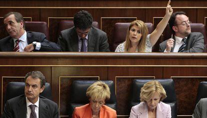 Un momento de la votación de esta tarde en el Congreso de los Diputados.