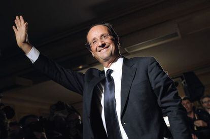 François Hollande, tras la primera vuelta de las primarias socialistas.