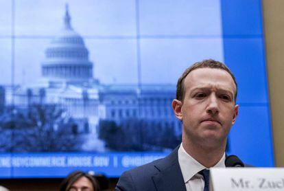 Mark Zuckerberg, responsable de Facebook, durante su comparecencia en Whasington el pasado abril.