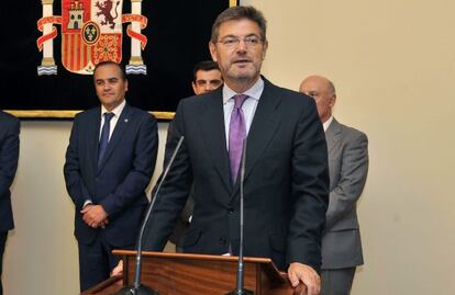 Rafael Catalá en la presentación de los nuevos juzgados de Albacete.