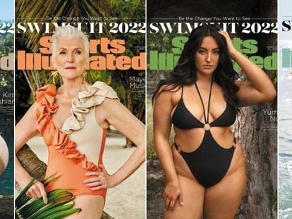 Kim Kardashian, Maye Musk, Yumi Nu y Ciara, en el número especial de baño de 'Sports Illustrated' de 2022.