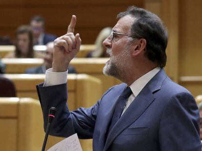 Mariano Rajoy, en una imagen de archivo en el Senado. 