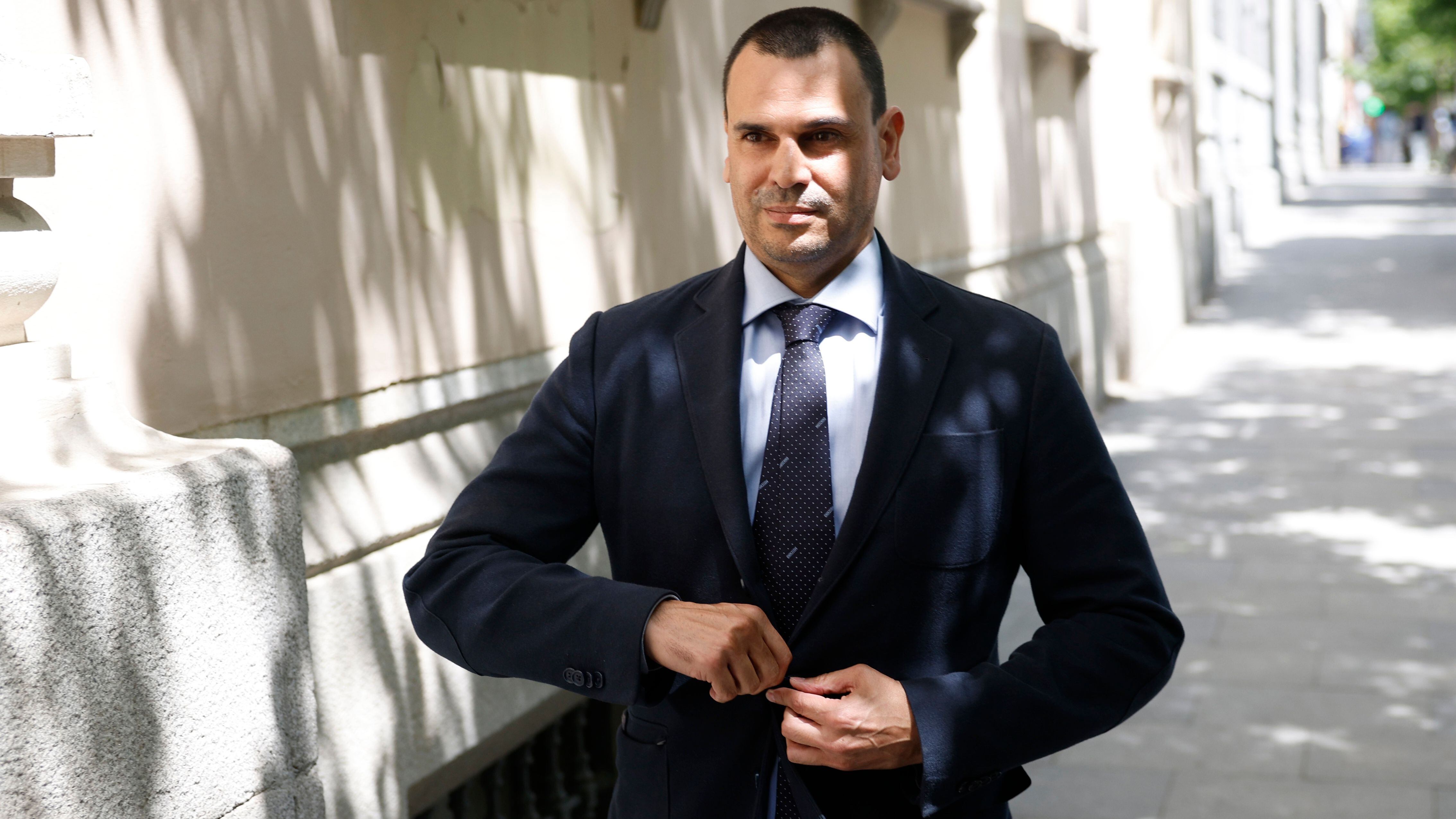 Alberto González Amador, pareja de Isabel Díaz Ayuso, el 22 de mayo a su llegada al Tribunal Superior de Justicia de Madrid.