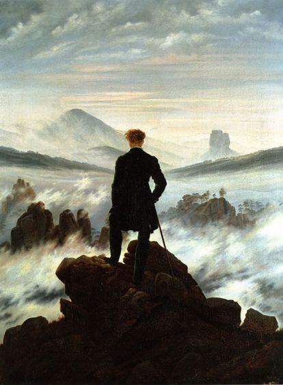 <i>El caminante sobre el mar de nubes</i> (1818), de Caspar David Friedrich.