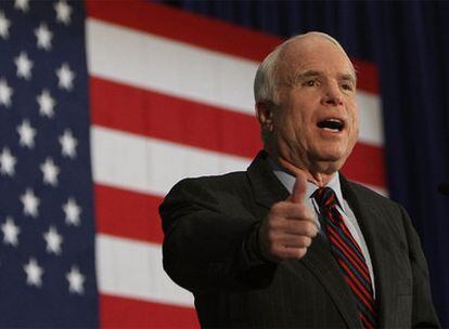 John McCain, durante su discurso la noche del martes en Luisiana.