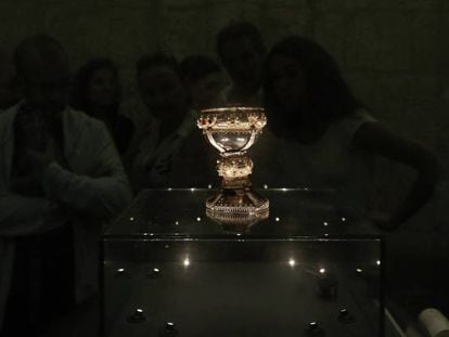 El cáliz de doña Urraca, en el museo de la colegiata de San Isidoro, en León.