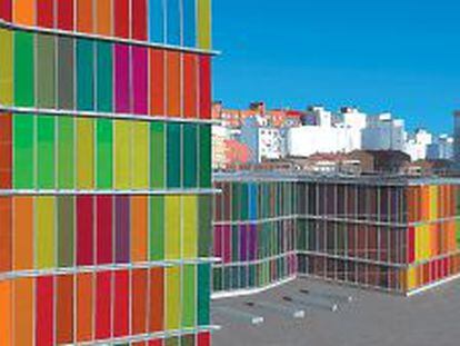 Una vista general de los edificios del nuevo Museo de Arte Contempor&aacute;neo de Castilla y Le&oacute;n (Musac), en Le&oacute;n realizado por Luis Moreno Mansilla y Emilio Tu&ntilde;&oacute;n.