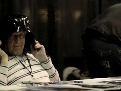 David Prowse, en una de las convenciones de fans retratadas en el documental.