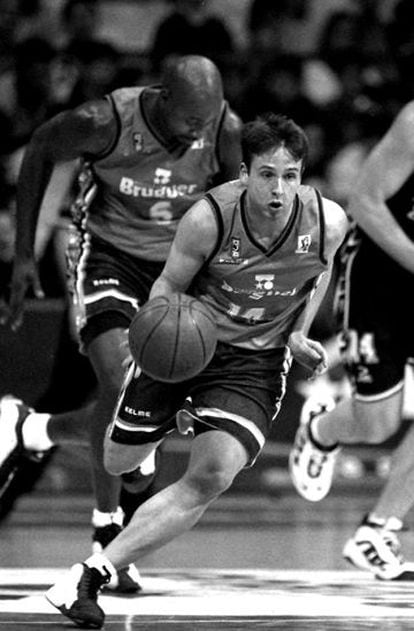 Raül López, con el Joventut en 1999.