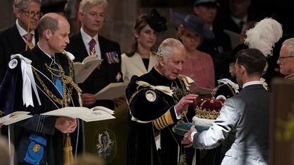 Carlos III recibe este miércoles 5 de julio la corona de Escocia en la catedral de St. Giles, en Edimburgo.