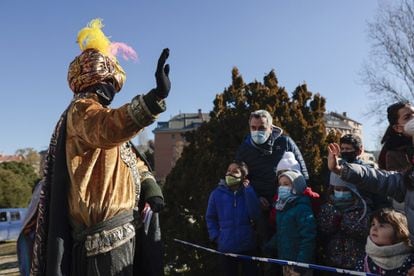 Las llegada de los Reyes Magos a Las Rozas (Madrid).
