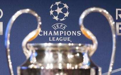 Trofeo de la Champions en la sede de la UEFA