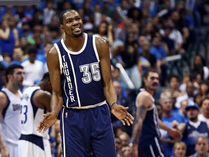 Kevin Durant, en el partido ante Dallas.