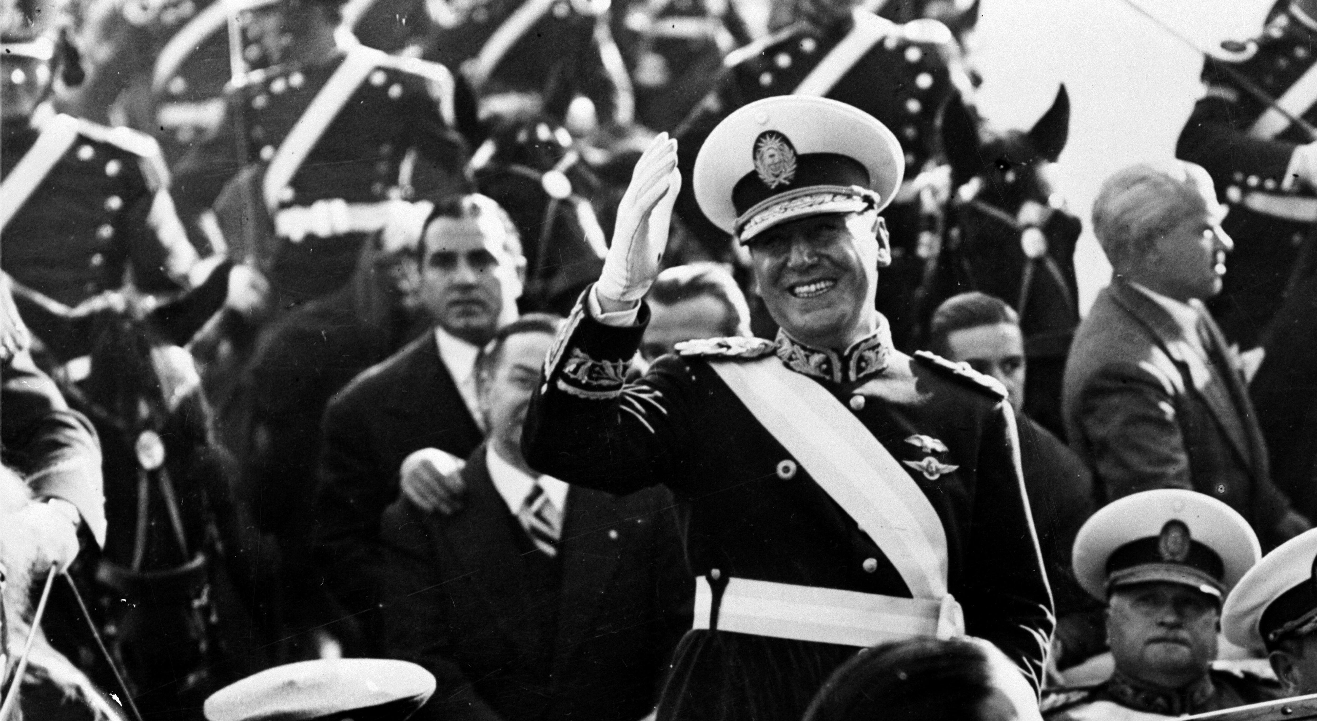  Juan Domingo Perón en 1950 durante un discurso presidencial.