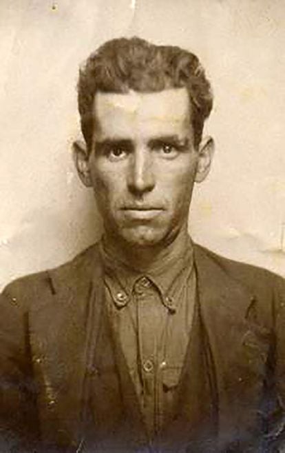 Francisco Alcolea Cremades, whose remains have been exhumed in Alicante and who has been identified by his glass eye.  Image from the family album of his grandson, Francisco Alcolea Torá.