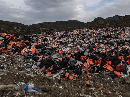 La situación de Lesbos, en imágenes