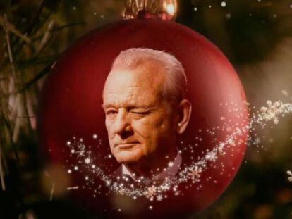 Fotograma del v&iacute;deo promocional del especial navide&ntilde;o conducido por Bill Murray. 