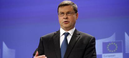El vicepresidente de la Comisi&oacute;n Europea (CE) para el Euro, Valdis Dombrovskis