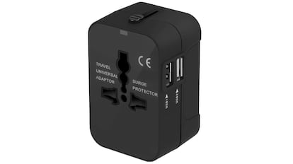 Adaptador de viaje internacional Adaptador de corriente universal en todo  el mundo todo en uno 4 USB con enchufe eléctrico perfecto para Europa EE.