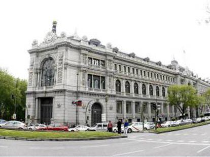Vista de la fachada del Banco de Espa&ntilde;a.