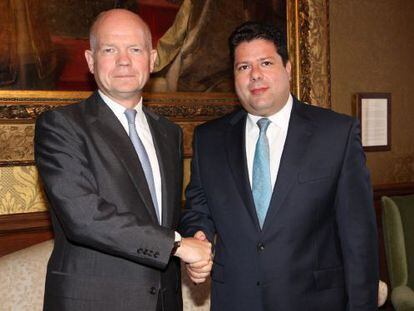 Hague junto a Picardo, este mi&eacute;rcoles.