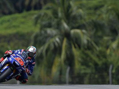 Maverick Vi&ntilde;ales, en el circuito de Sepang. 