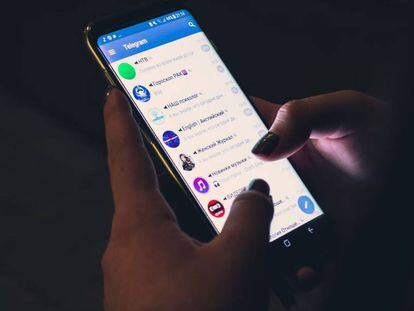 Telegram en un móvil Android.