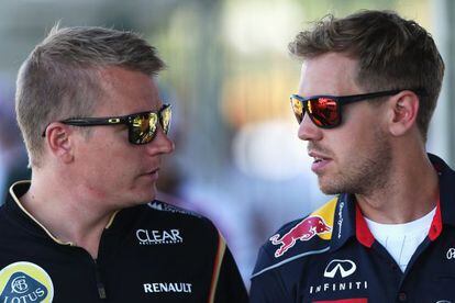 Raikkonen y Vettel, en Hungaroring.