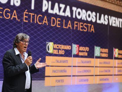 Simón Casas, durante el acto del sorteo de la Feria de Otoño de 2018.