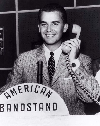 Dick Clark en su programa &#039;American Bandstand&#039;.