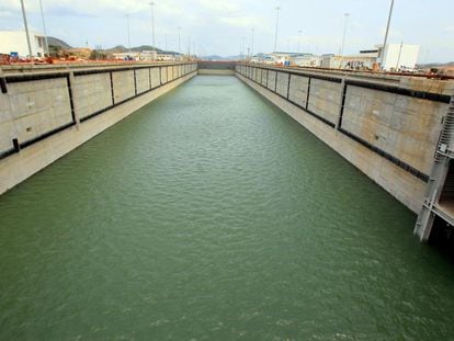 Una de las nuevas esclusas de la ampliaci&oacute;n del Canal de Panam&aacute; el pasado 21 de marzo de 2016