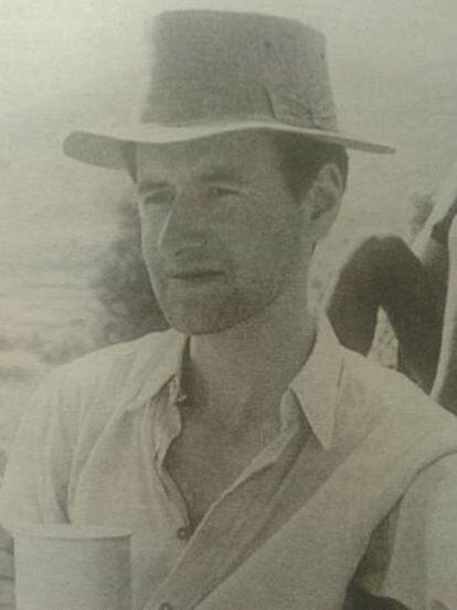 Morris, durante la expedición al Everest.